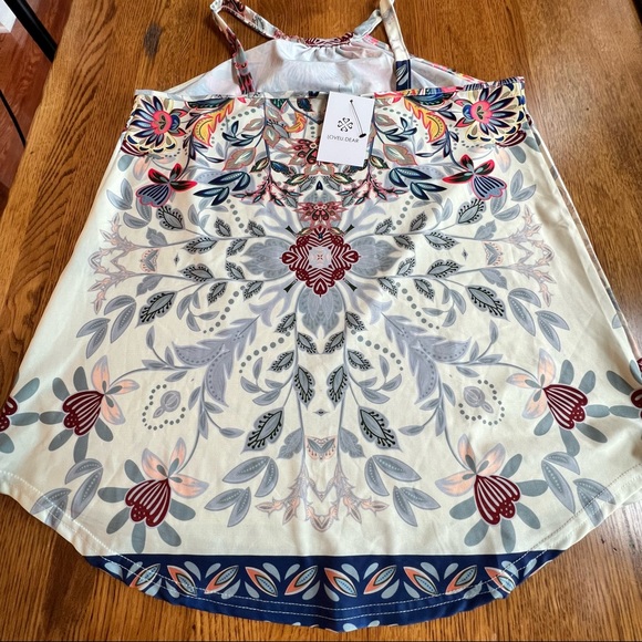 ⭐️ NWT LoveU Dear Colorful Floral Pattern Tank Top Size SMALL - Picture 7 of 11